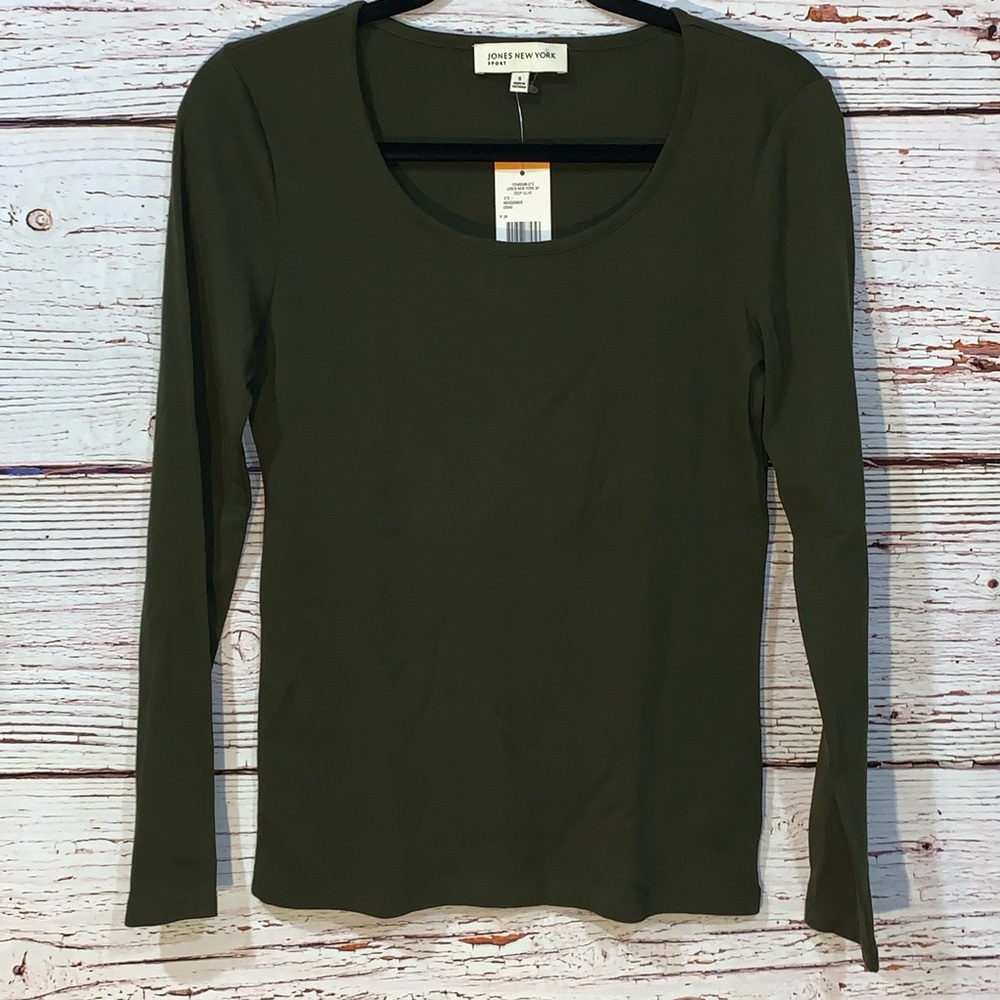 Jones New York Sport Longsleeve Shirt Green Size S